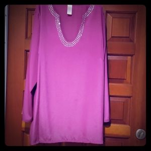 Purple Top With Metal Studs